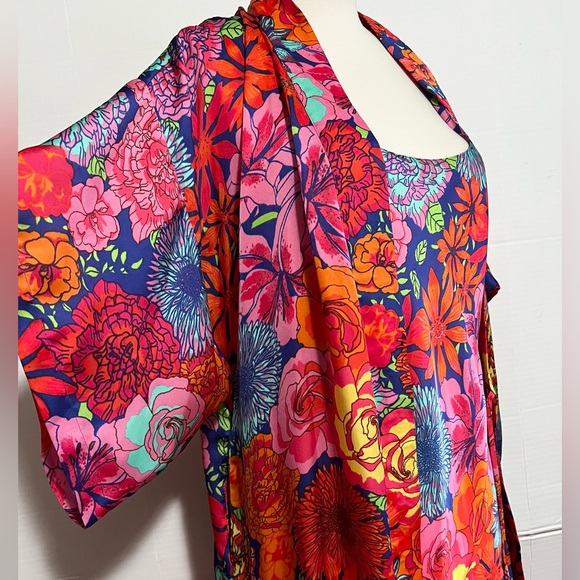 Natori Floral Gown and Robe set size S Maxi Length multicolored - Picture 9 of 16